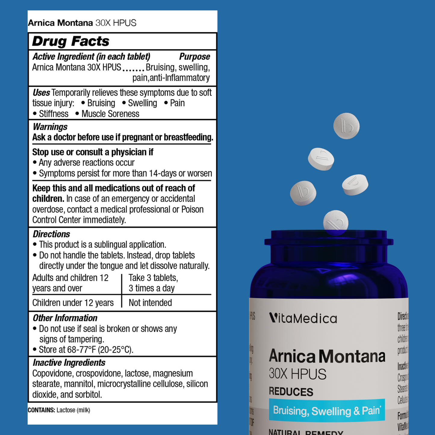 Arnica Plus Vitamin K Cream + Arnica 30x Tablets + Blister Pack - Bruise Kit