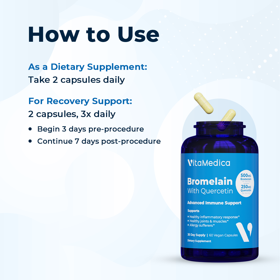 Bromelain with Quercetin Bottle