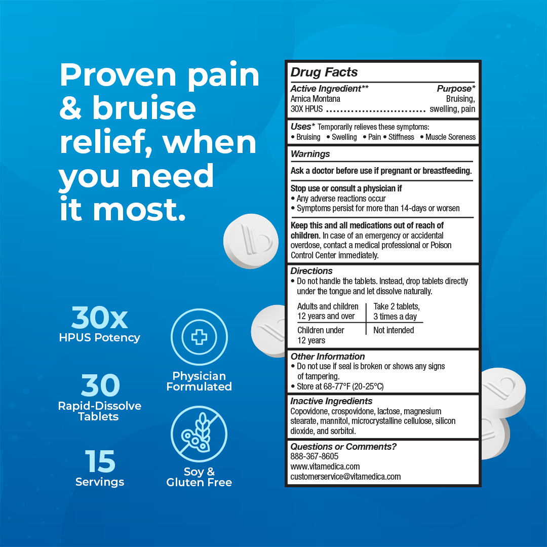 Arnica Montana 30X HPUS Rapid Dissolve Tablets Blister Pack