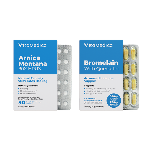 Arnica Montana 30X HPUS Blister Pack + Bromelain with Quercetin Blister Pack