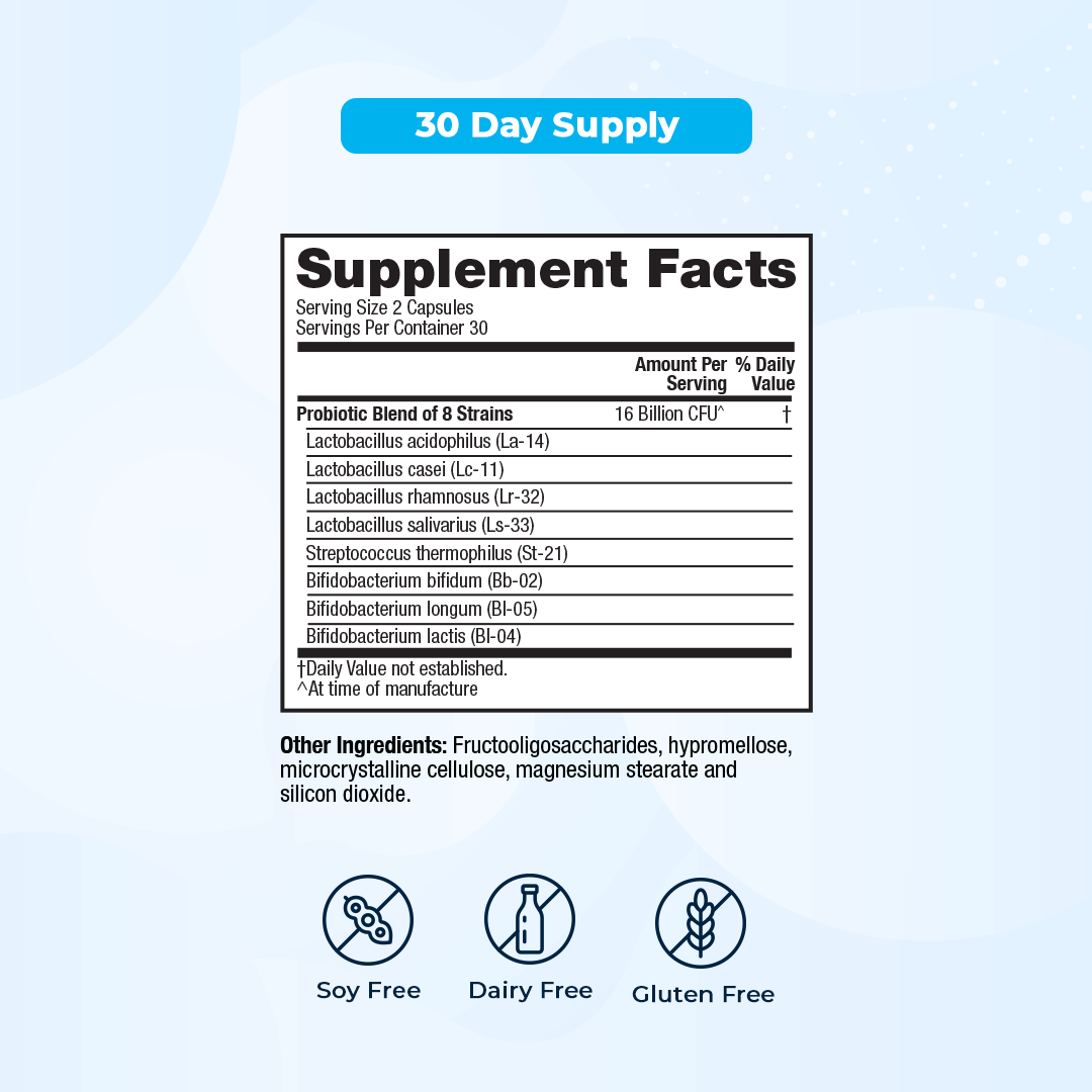 Daily Balance Probiotic-8: Synbiotic for Balanced Gut & Skin Microbiome